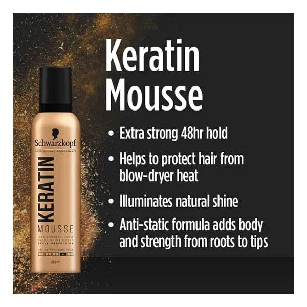 Schwarzkopf Styling Keratin Professional Hair Mousse 250Ml