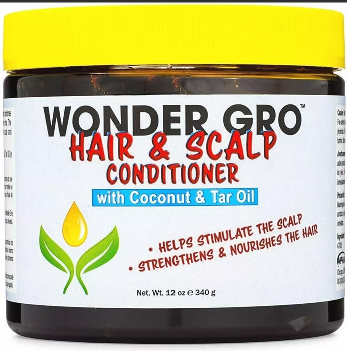 Wonder Gro Hair & Scalp Conditioner with Coconut & Tar Oil 12oz
