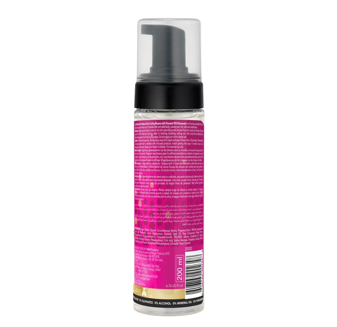 Sofnfree for Natural Hair Curling Mousse with Flaxsee Oil&amp;Rosewater 6.76oz