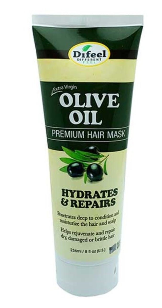 Difeel Olive Oil Premium Hair Mask Hydrates&amp; Repairs 8oz