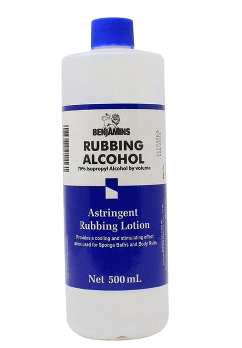 Benjamins Rubbing Alcohol 70% Isopropyl Alcohol 500ml