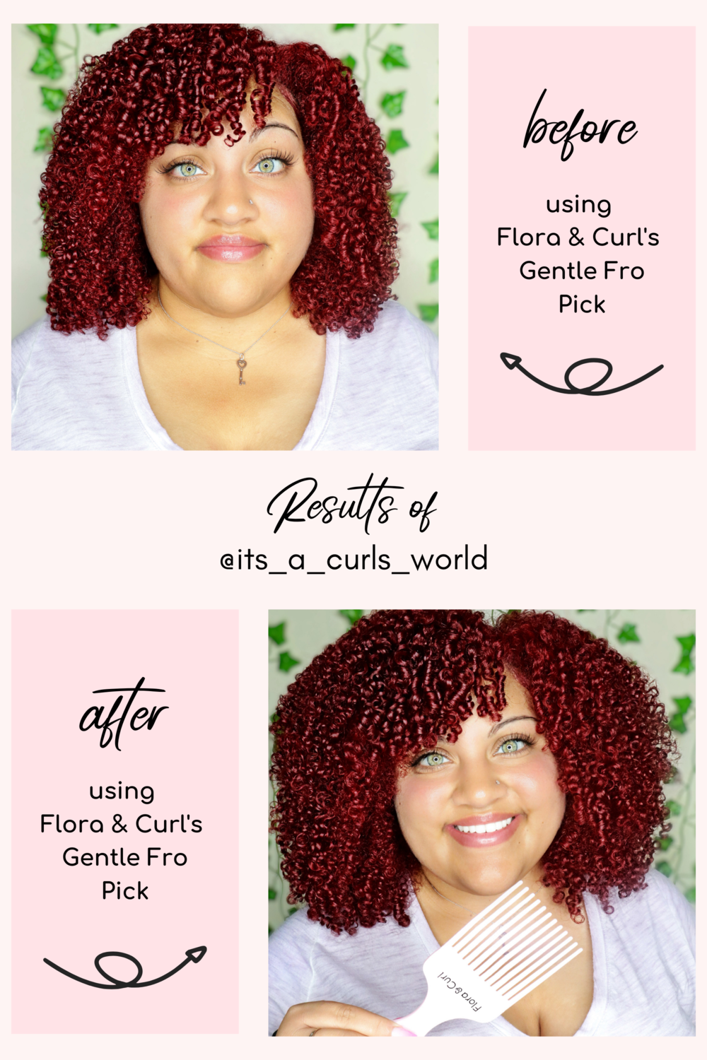 Flora &amp; Curl Gentle Fro Pick