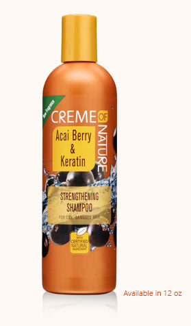 Creme of Nature Certified Natural Acai Berry & Keratin Strengthening Shampoo 12oz