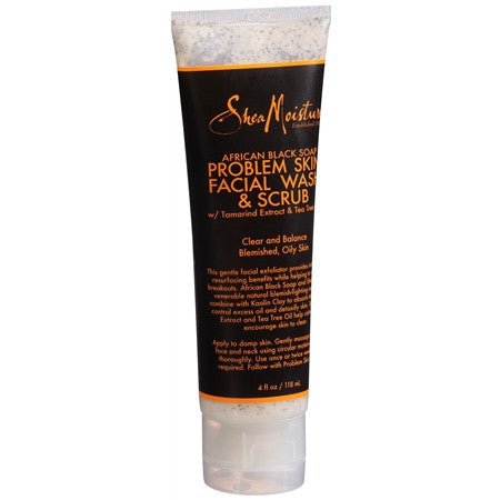 SheaMoisture African Black Soap Problem Skin Facial Wash &amp; Scrub