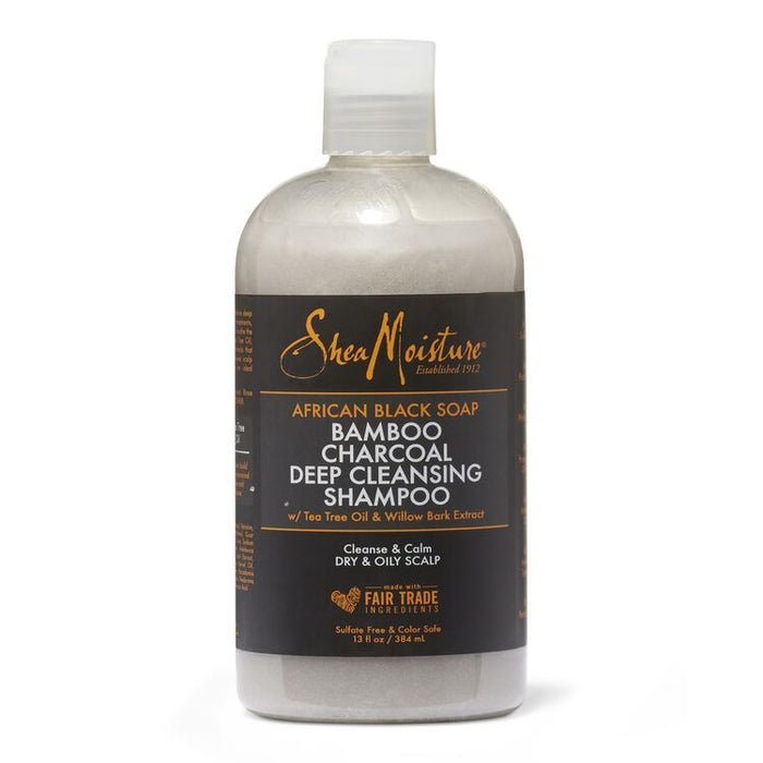 SheaMoisture African Black Soap Bamboo Charcoal Deep Cleansing Shampoo 13oz