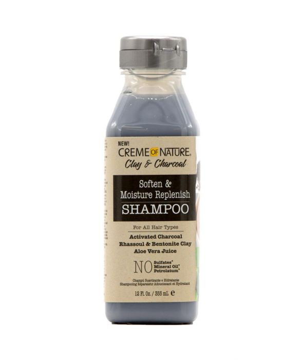 Creme of Nature Clay & Charcoal Soften & Replenish Shampoo 12oz