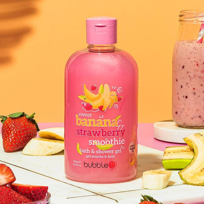 Bubble T Banana & Strawberry Smoothie Body Wash (500ml)