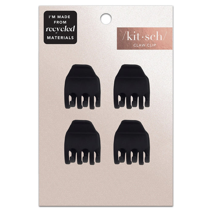 Kitsch Eco-Friendly Mini Claw Clips 4pc set - Black