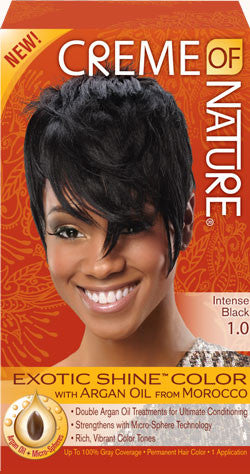 CREME OF NATURE EXOTIC SHINE™ COLOR WITH ARGAN OIL FROM MOROCCO 1.0 Intense Black
