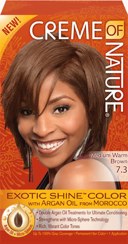 CREME OF NATURE EXOTIC SHINE™ COLOR WITH ARGAN OIL FROM MOROCCO 7.3 Medium Warm Brown