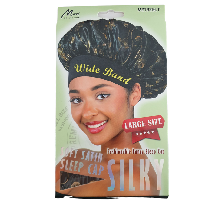 Murry Collection Silky Soft Satin Sleep Cap Large Size (M2192GLT)