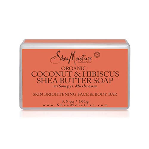 SheaMoisture Organic Coconut & Hibiscus Brightening Face & Body Bar 3.5oz