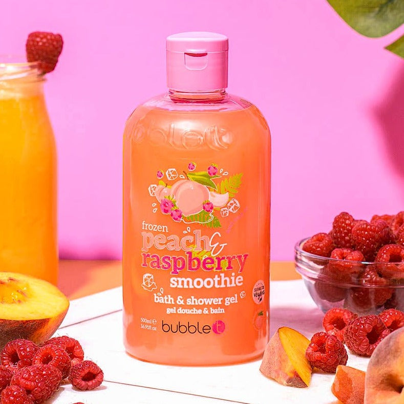 Bubble T Peach & Raspberry Smoothie Body Wash (500ml)