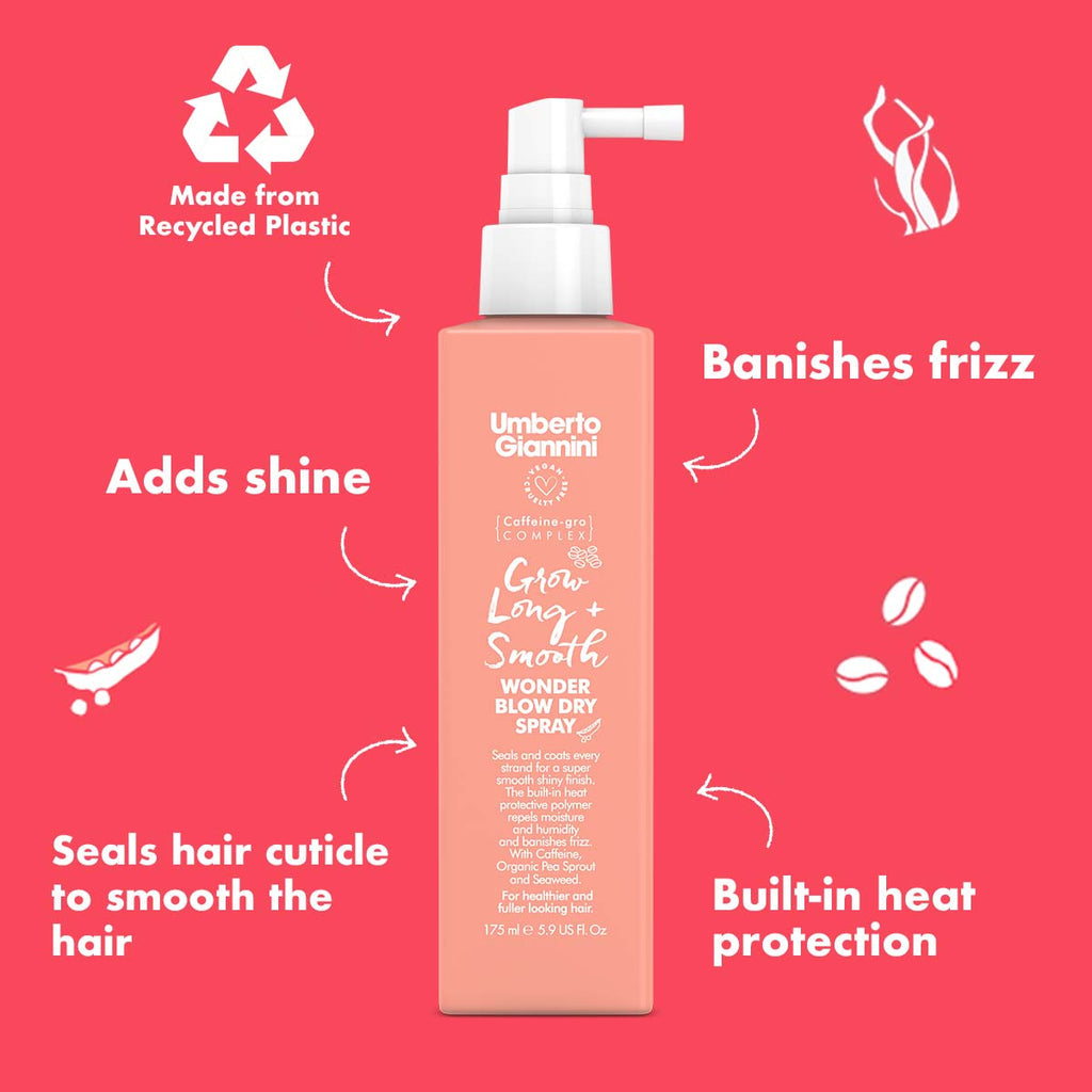 Umberto Giannini Grow Long &amp; Smooth Wonder Blow Dry Spray 175ml