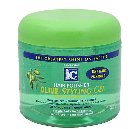 Fantasia Ic OLIVE STYLING GEL WITH "SPARKLE LITES" 16 oz