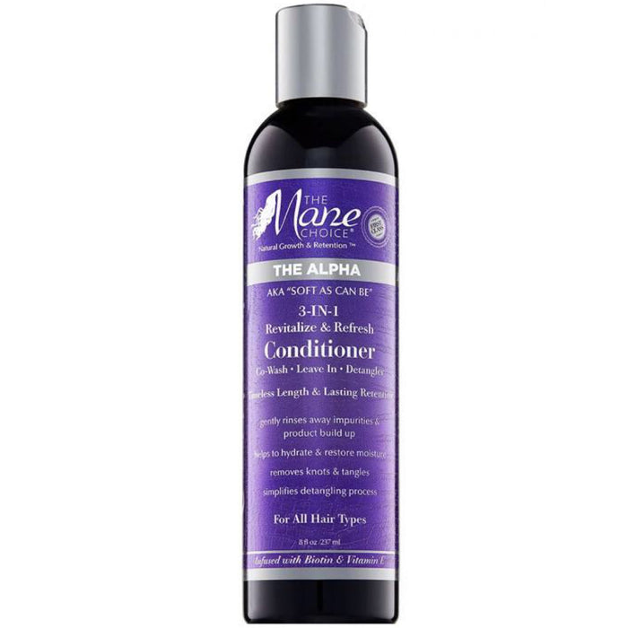 The Mane Choice Soft As Can Be Revitalize & Refresh 3-in-1 Co-Wash, Leave-In, Detangler 8oz