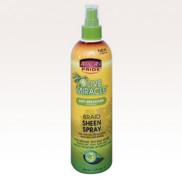 African Pride Olive Miracle Braid Sheen Spray 12 fl.oz.
