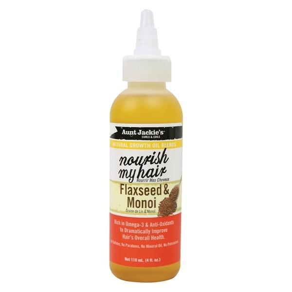 AUNT JACKIE’S™ NATURAL GROWTH OIL BLENDS NOURISH MY HAIR – FLAXSEED & MONOI 4oz