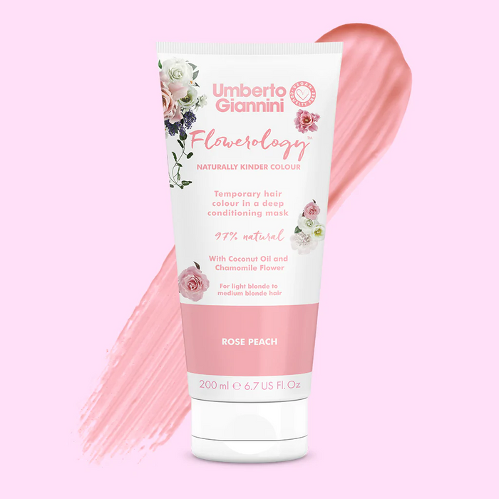 Umberto Giannini Flowerology Temporary Colour Mask – Rose Peach 200ml