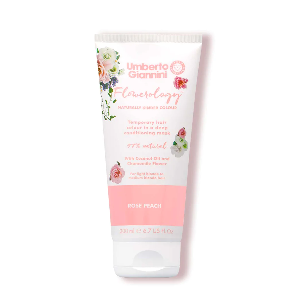 Umberto Giannini Flowerology Temporary Colour Mask – Rose Peach 200ml