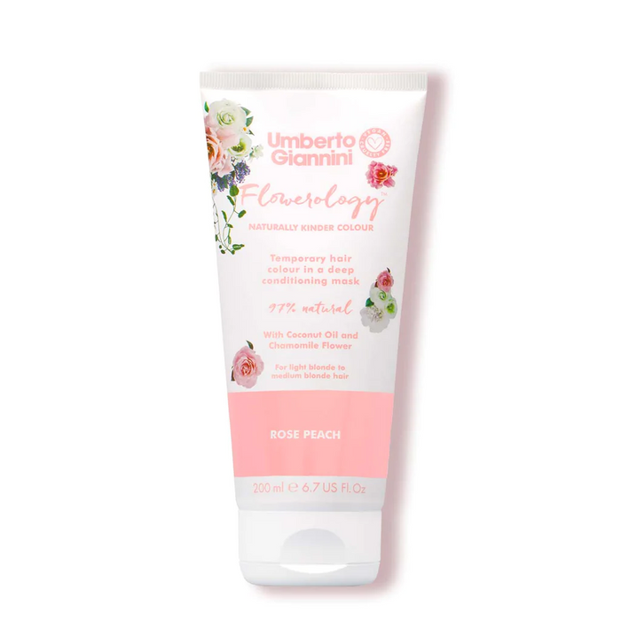 Umberto Giannini Flowerology Temporary Colour Mask – Rose Peach 200ml