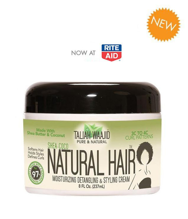 Taliah Waajid Pure & Natural Shea-Coco Natural Hair Style Cream 8oz For 3C-4C Hair