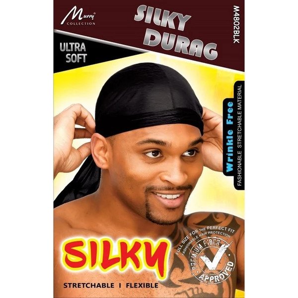 Murry Collection Tie-Down Silky Ultra Soft Durag  (M4802BLK)