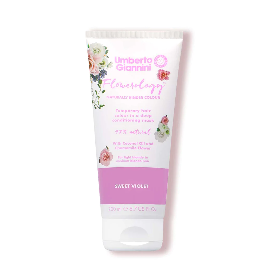 Umberto Giannini Flowerology Temporary Colour Mask – Sweet Violet 200ml