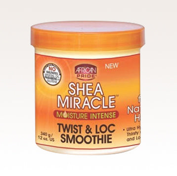 African Pride SHEA MIRACLE SHEA BUTTER MIRACLE TWIST AND LOC SMOOTHIE 12oz